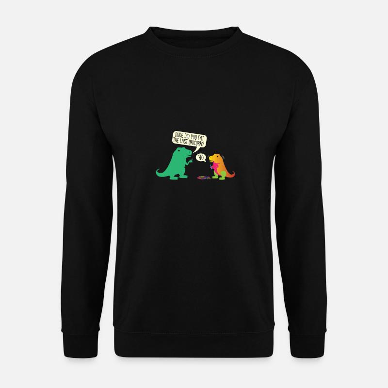 Letztes Einhorn T-Rex - Unisex Pullover - Schwarz