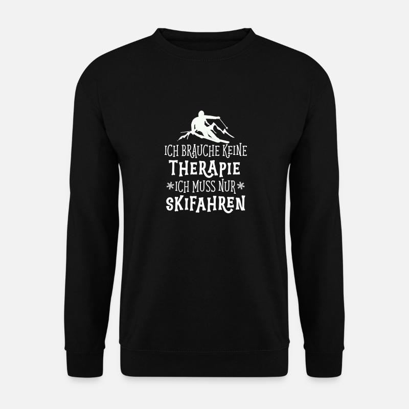 Skifahren Therapie - Unisex Pullover - Schwarz