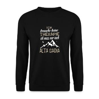 Alta Badia Therapie - Unisex Pullover - Schwarz - Vorne - Alina (178cm) & Michal (187cm)