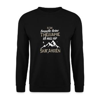 Skifahren - Unisex Pullover - Schwarz - Vorne - Alina (178cm) & Michal (187cm)