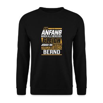 BERND - Die Besten - Unisex Pullover - Schwarz - Vorne - Alina (178cm) & Michal (187cm)