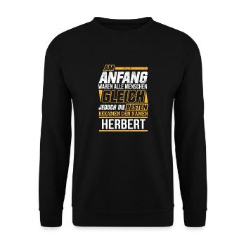 HERBERT - Die Besten - Unisex Pullover - Schwarz - Vorne - Alina (178cm) & Michal (187cm)