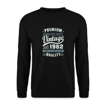 Geburtstag 1962 - Unisex Pullover - Schwarz - Vorne - Alina (178cm) & Michal (187cm)