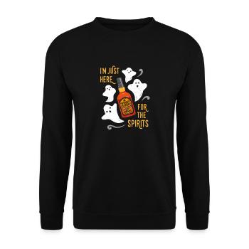 I'm here for the spirits - Funny Halloween shirt - Unisex Sweatshirt - black - Front - Alina (178cm) & Michal (187cm)