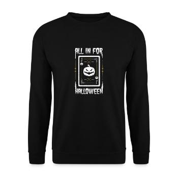 All in for Halloween - Card Players - Unisex Sweatshirt - black - Front - Alina (178cm) & Michal (187cm)