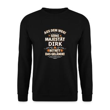 DIRK - Unisex Pullover - Schwarz - Vorne - Alina (178cm) & Michal (187cm)