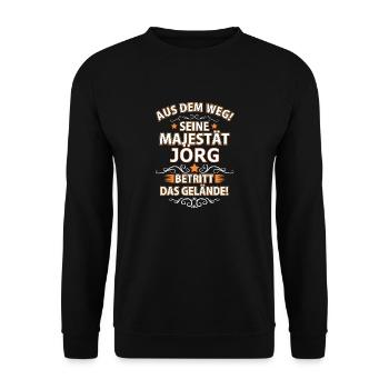 JÖRG - Unisex Pullover - Schwarz - Vorne - Alina (178cm) & Michal (187cm)