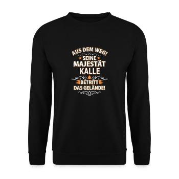 KALLE - Unisex Pullover - Schwarz - Vorne - Alina (178cm) & Michal (187cm)