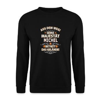 MICHEL - Unisex Pullover - Schwarz - Vorne - Alina (178cm) & Michal (187cm)