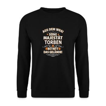 TORBEN - Unisex Pullover - Schwarz - Vorne - Alina (178cm) & Michal (187cm)