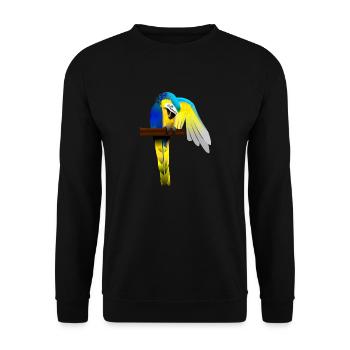 Perroquet - Sweat-shirt Unisexe - noir - Devant - Alina (178cm) & Michal (187cm)