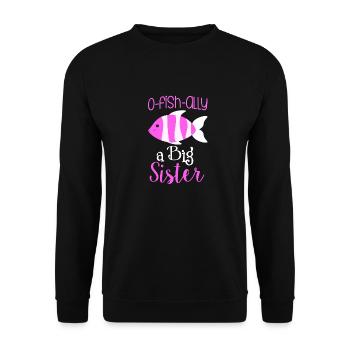 Grande soeur cadeau chemise de progéniture - Sweat-shirt Unisexe - noir - Devant - Alina (178cm) & Michal (187cm)