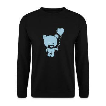 cute bear boy - Unisex Sweatshirt - black - Front - Alina (178cm) & Michal (187cm)