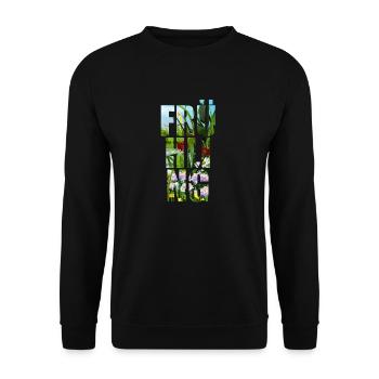 Idée de cadeau de printemps printemps - Sweat-shirt Unisexe - noir - Devant - Alina (178cm) & Michal (187cm)