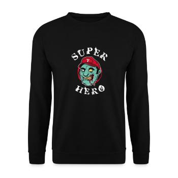 Superhero zombie - Unisex Sweatshirt - black - Front - Alina (178cm) & Michal (187cm)