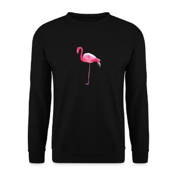Pink Flamingo - Unisex Sweatshirt - black - Front - Alina (178cm) & Michal (187cm)
