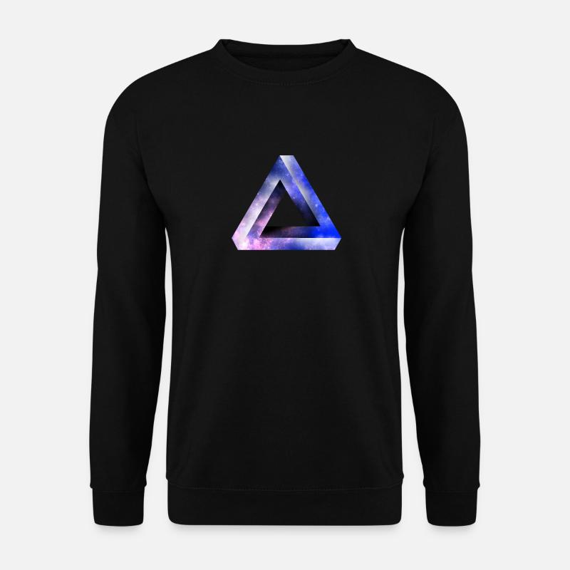 optische täuschung dreieck - Unisex Pullover - Schwarz
