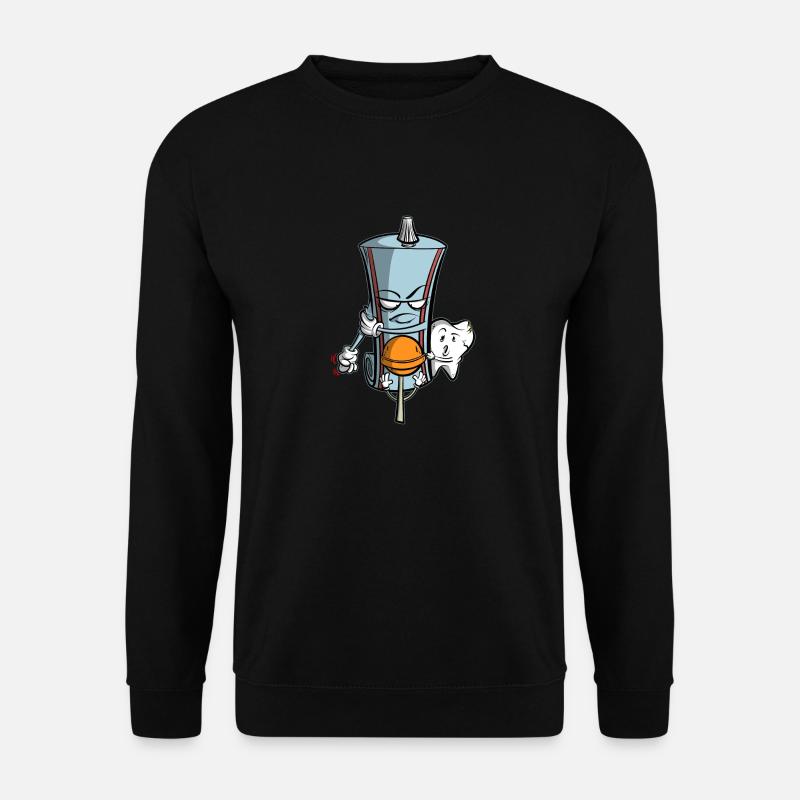 Zahnpasta beschützt Zahn vor Lutscher - Unisex Pullover - Schwarz