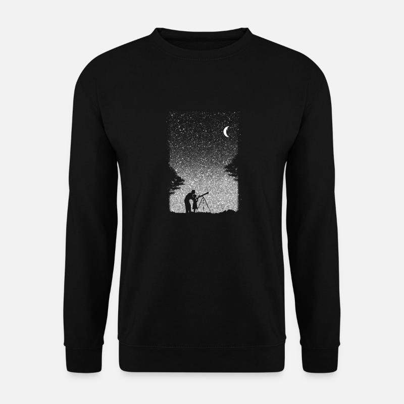 Astronomie Sternenhimmel Kunst Vater und Tochter - Unisex Pullover - Schwarz