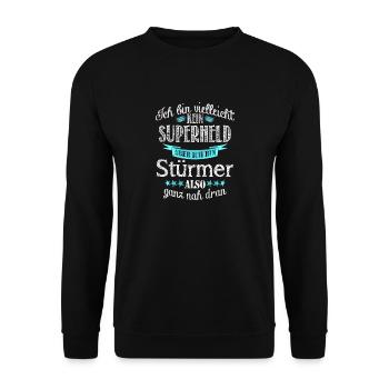 Stürmer - Unisex Pullover - Schwarz - Vorne - Alina (178cm) & Michal (187cm)