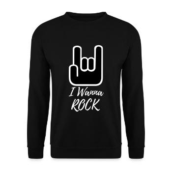 I Wanna Rock - Sweat-shirt Unisexe - noir - Devant - Alina (178cm) & Michal (187cm)