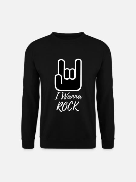 I want to Rock - Unisex Sweatshirt - black