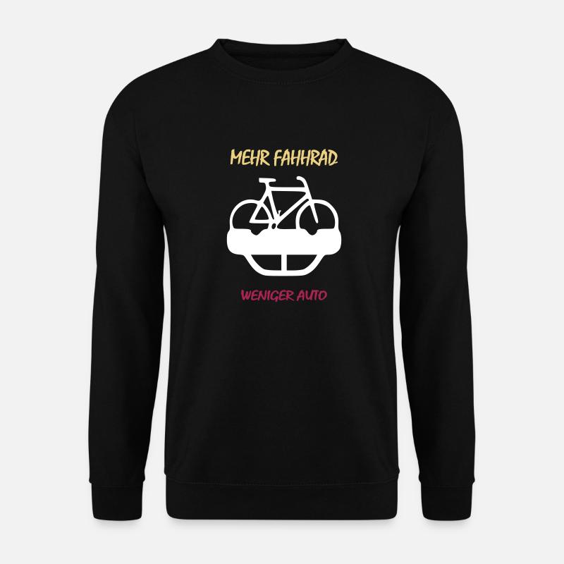 mehr fahrrad weniger auto - Unisex Pullover - Schwarz