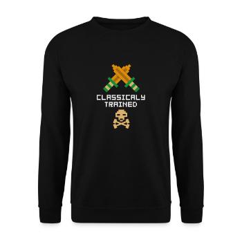 Gaming Gamer Spielkonsole Konsole Retro Geschenk - Unisex Sweatshirt - black - Front - Alina (178cm) & Michal (187cm)
