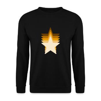 braune Sternschnuppe - Unisex Pullover - Schwarz - Vorne - Alina (178cm) & Michal (187cm)