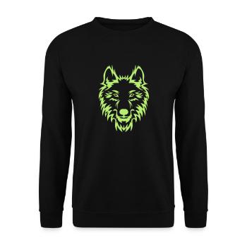 Tête de loup - Sweat-shirt Unisexe - noir - Devant - Alina (178cm) & Michal (187cm)