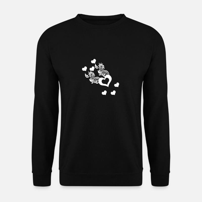 Herz heart herzen - Unisex Pullover - Schwarz