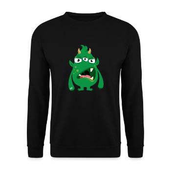 Monstaa Originaals Monster #11 - Unisex Pullover - Schwarz - Vorne - Alina (178cm) & Michal (187cm)