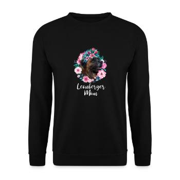 Leonberger Mom - Unisex Sweatshirt - black - Front - Alina (178cm) & Michal (187cm)