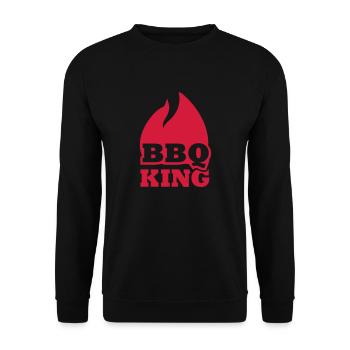 BBQ King - Unisex Sweatshirt - black - Front - Alina (178cm) & Michal (187cm)