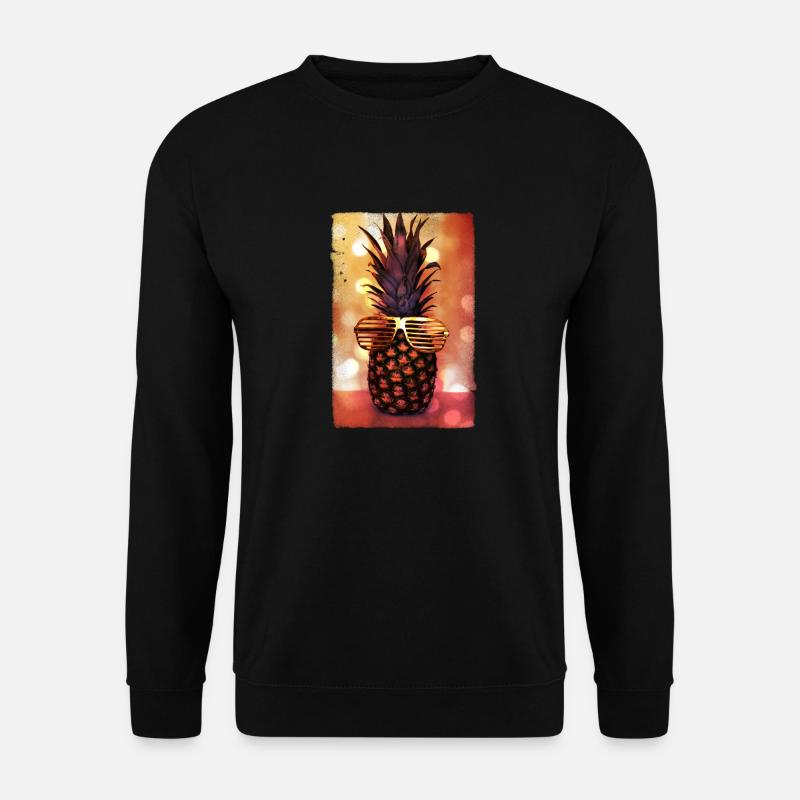 grill glass pineapple - grill brille ananas - Unisex Pullover - Schwarz