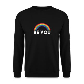 Be You LGBT Support - Unisex Pullover - Schwarz - Vorne - Alina (178cm) & Michal (187cm)