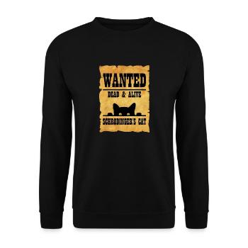 Schrödingers Katze - Unisex Pullover - Schwarz - Vorne - Alina (178cm) & Michal (187cm)