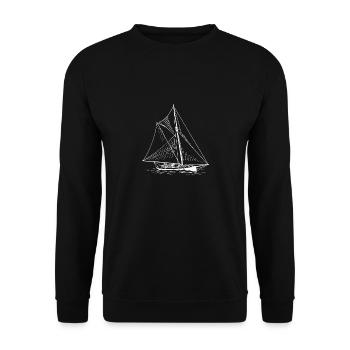 bateau à voile - Sweat-shirt Unisexe - noir - Devant - Alina (178cm) & Michal (187cm)