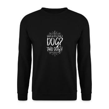 Dictons pour chiens, dits chiens, chien, chiens - Sweat-shirt Unisexe - noir - Devant - Alina (178cm) & Michal (187cm)