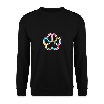 Dog paw, paw, paw print - Unisex Sweatshirt - black - Front - Alina (178cm) & Michal (187cm)