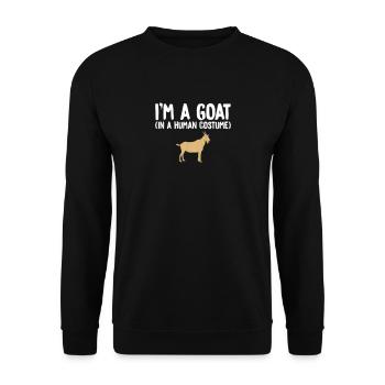 Je suis une chèvre dans un costume humain - Sweat-shirt Unisexe - noir - Devant - Alina (178cm) & Michal (187cm)