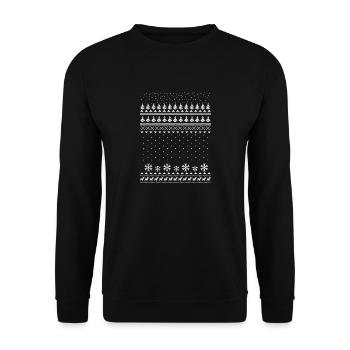 christmas ugly t shirts - Unisex Sweatshirt - black - Front - Alina (178cm) & Michal (187cm)