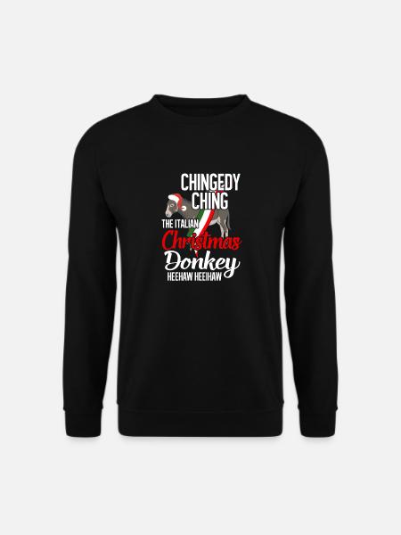 Dominick The Christmas Donkey Italienische Weihnacht D - Unisex Pullover - Schwarz