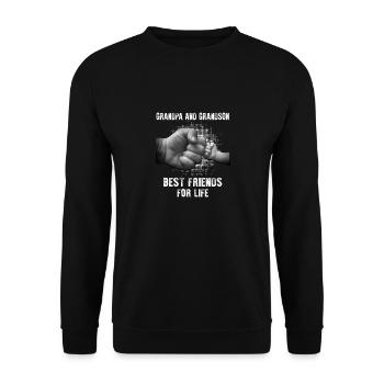 Grandpa And Grandson Best Friends For Life - Unisex Sweatshirt - black - Front - Alina (178cm) & Michal (187cm)