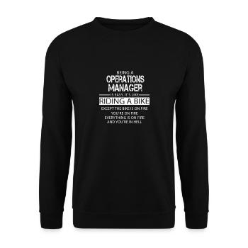 Operations Manager - Unisex Sweatshirt - black - Front - Alina (178cm) & Michal (187cm)