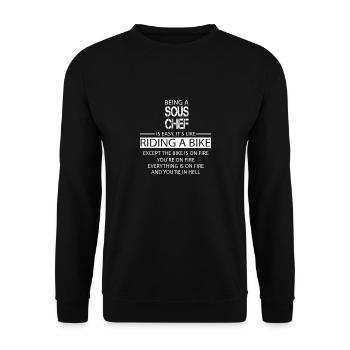 Sous Chef - Unisex Sweatshirt - black - Front - Alina (178cm) & Michal (187cm)