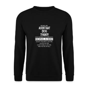 Assistant Dog Trainer - Unisex Sweatshirt - black - Front - Alina (178cm) & Michal (187cm)