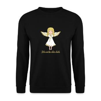 Petit Ange Gardien - Enfant Jésus - Sweat-shirt Unisexe - noir - Devant - Alina (178cm) & Michal (187cm)