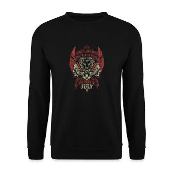 All Men Are Created Equal But Only The Best Are B - Unisex Sweatshirt - black - Front - Alina (178cm) & Michal (187cm)