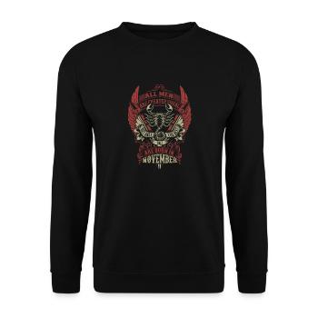 All Men Are Created Equal But Only The Best Are B - Unisex Sweatshirt - black - Front - Alina (178cm) & Michal (187cm)